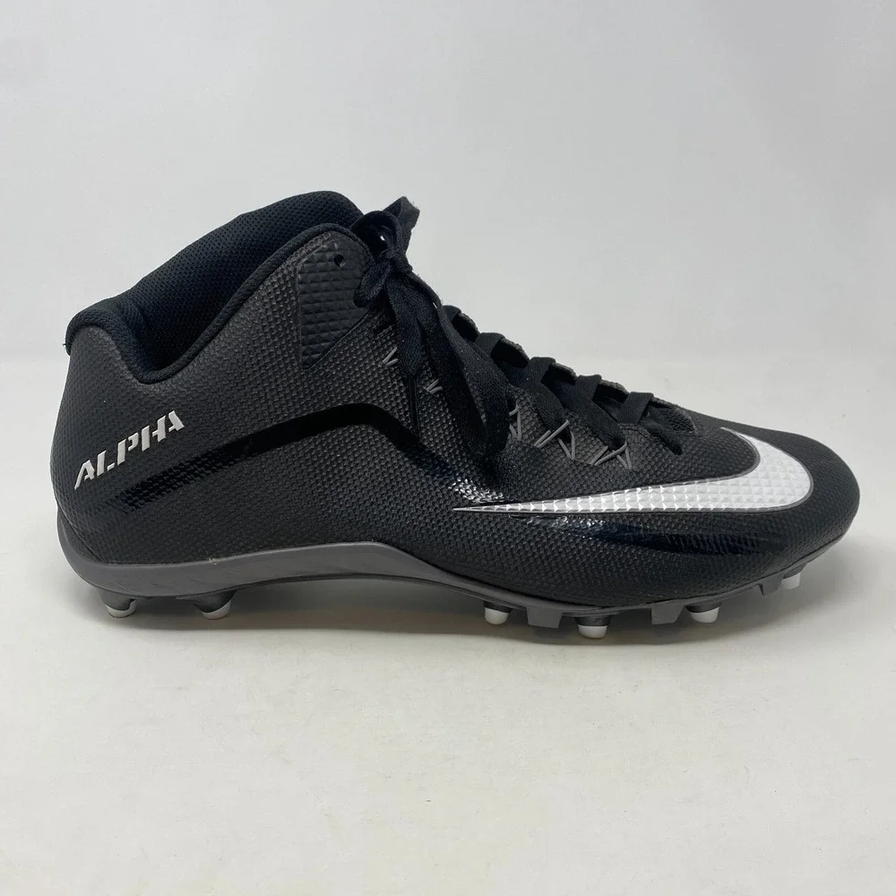 Nike Alpha Pro 2 Mid TD Football Cleats 719927-010‎ MSRP $95 Men's Size 15